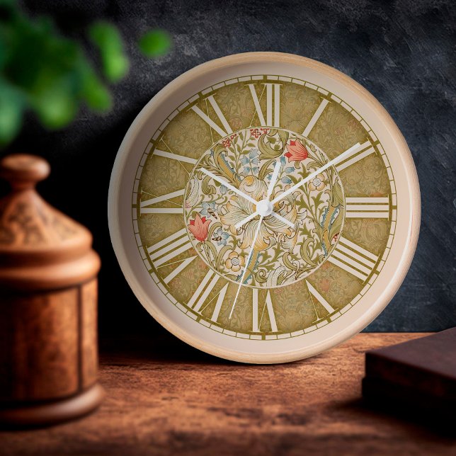 William Morris Golden Lily Classic Victorian Clock (Creator Uploaded)