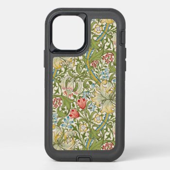 William Morris Golden Lily Floral Otterbox Defender Iphone 12 Case by mangomoonstudio at Zazzle