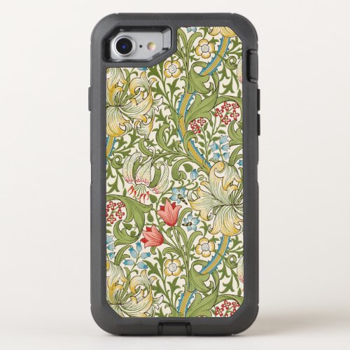 William Morris Golden Lily Floral OtterBox Defender iPhone SE87 Case
