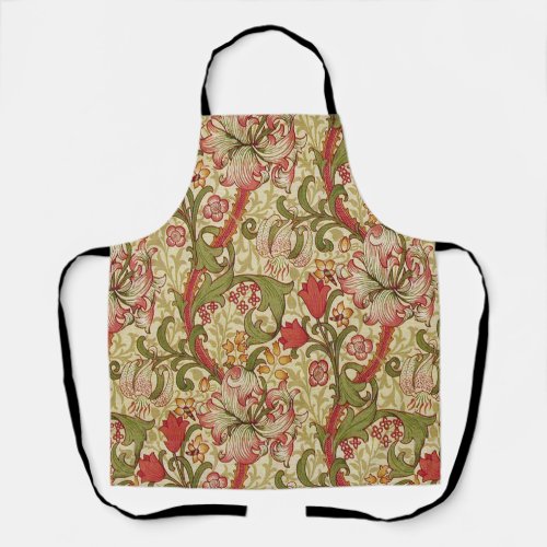 William Morris Golden Lily Floral Pattern Apron