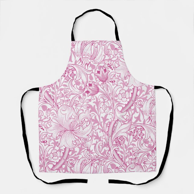 William Morris Golden Lily Floral Pattern Apron (Front)