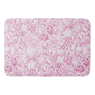 William Morris Golden Lily Floral Pattern Bath Mat