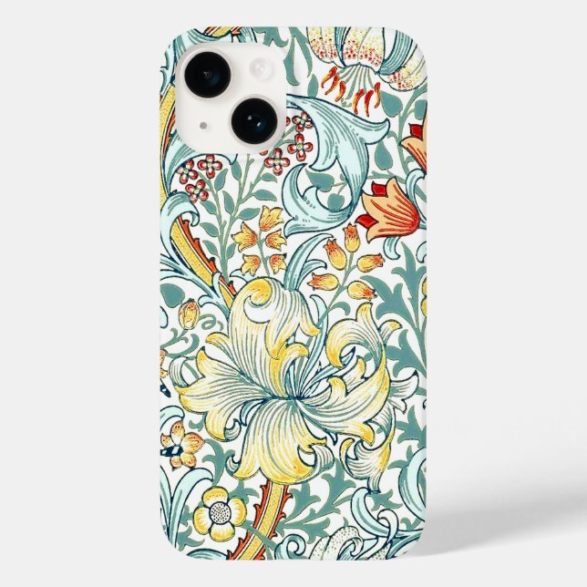 William Morris Golden Lily Floral Pattern Case-Mate iPhone Case (Back)
