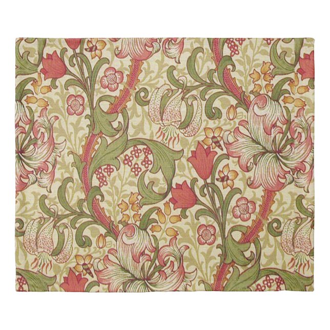 William Morris Golden Lily Floral Pattern Duvet Cover (Front)