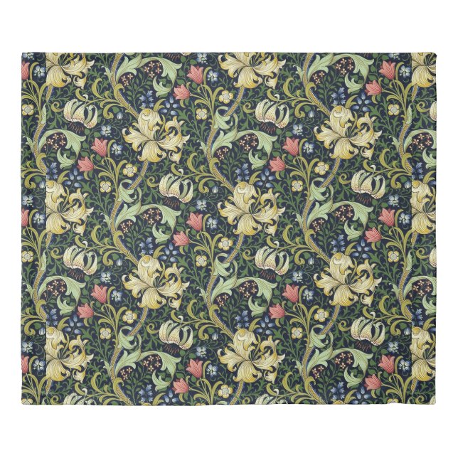 William Morris Golden Lily Floral Pattern Duvet Cover (Front)