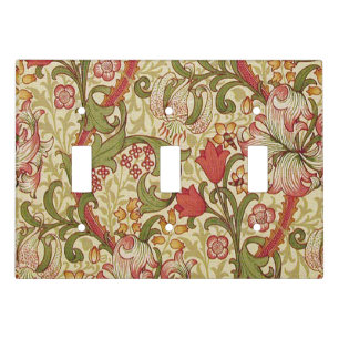 William Morris Golden Lily Floral Pattern Light Switch Cover