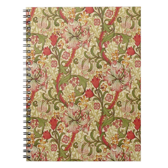 William Morris Golden Lily Floral Pattern Notebook (Front)
