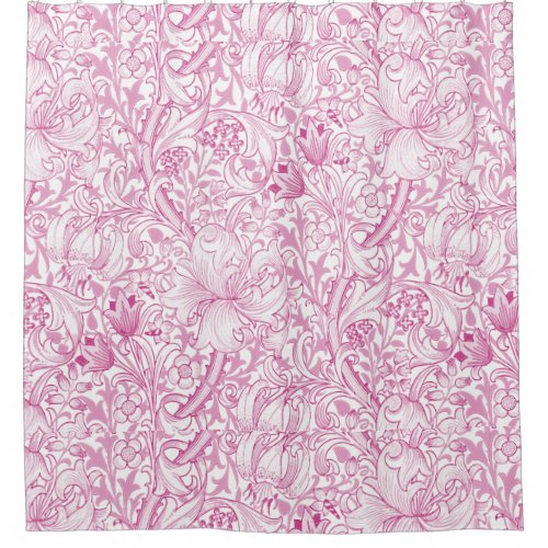 William Morris Golden Lily Floral Pattern Shower Curtain