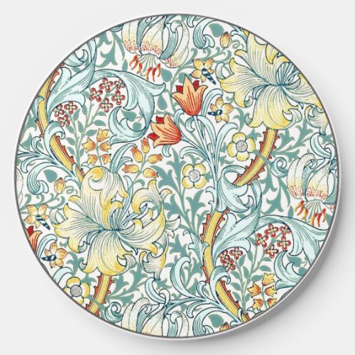 William Morris Golden Lily Floral Pattern Wireless Charger