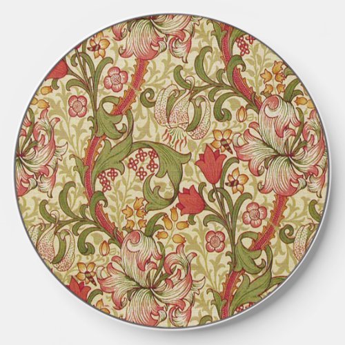 William Morris Golden Lily Floral Pattern Wireless Charger