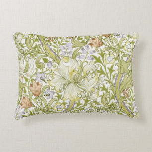 William Morris Golden Lily Garden Flower Classic Accent Pillow
