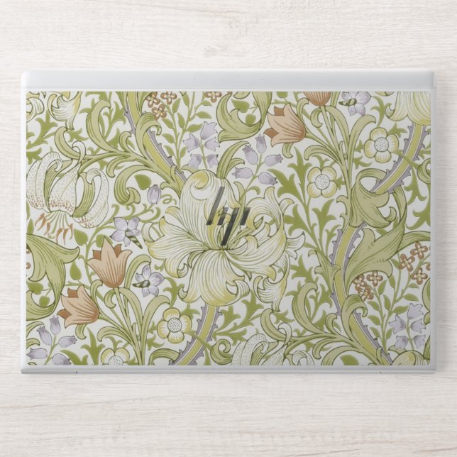 William Morris Golden Lily Garden Flower Classic HP Laptop Skin (Front)