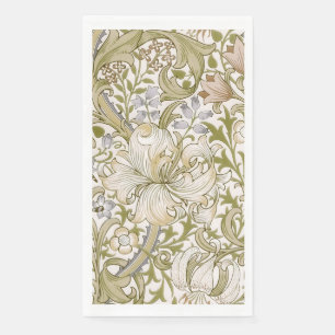 William Morris Golden Lily Garden Flower Classic Paper Guest Towels
