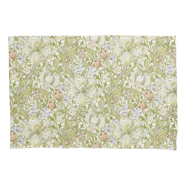 William Morris Golden Lily Garden Flower Classic Pillow Case (Front)