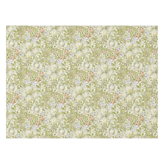 William Morris Golden Lily Garden Flower Classic Tablecloth (Front (Horizontal))