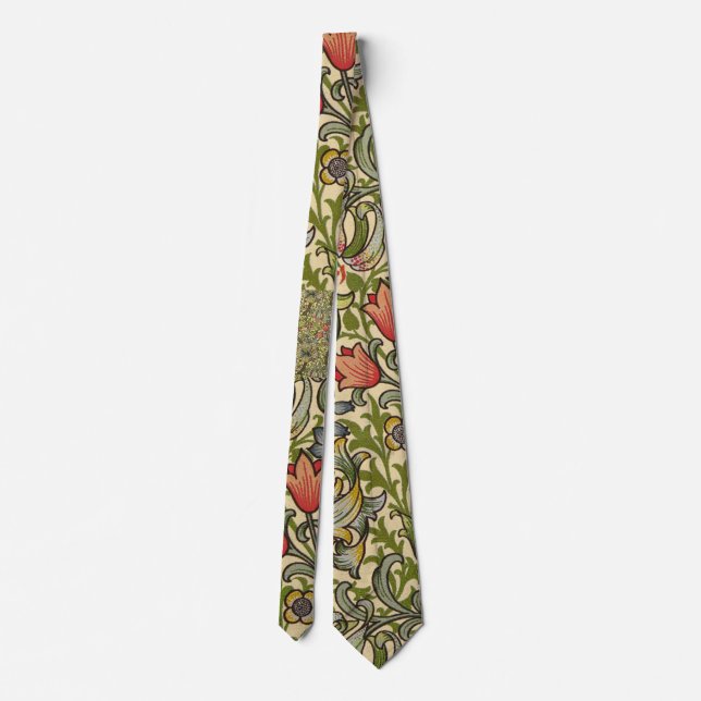William Morris Golden Lily Neck Tie (Back)