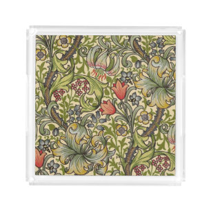 William Morris Golden Lily Restored Pattern Acrylic Tray
