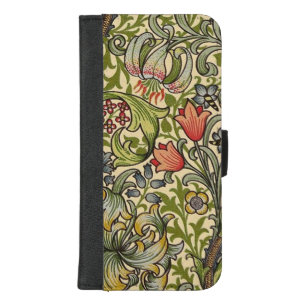 William Morris Golden Lily Restored Pattern iPhone 8/7 Plus Wallet Case