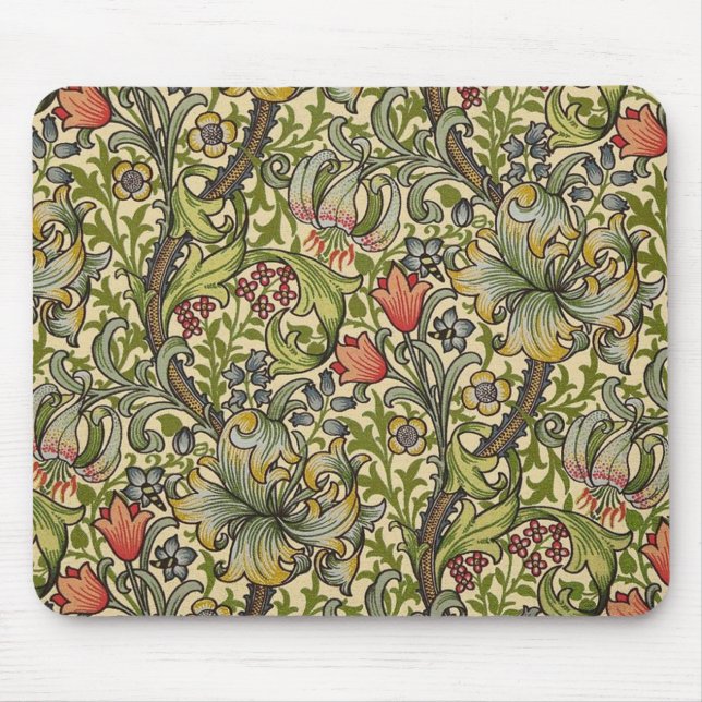 William Morris Golden Lily Restored Pattern Mouse Pad (Front)