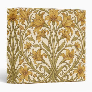 William Morris Golden Lily Vintage Floral Design 3 Ring Binder
