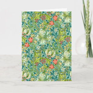 William Morris Golden Lily Vintage Floral Design Card