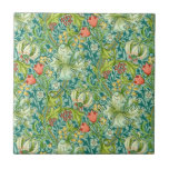 William Morris Golden Lily Vintage Floral Design Ceramic Tile at Zazzle
