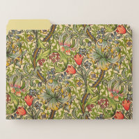William Morris Golden Lily Vintage Floral Design File Folder