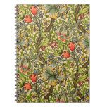 William Morris Golden Lily Vintage Floral Design Notebook at Zazzle
