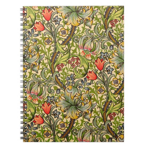 William Morris Golden Lily Vintage Floral Design Notebook