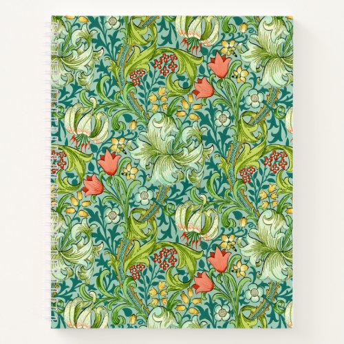 William Morris Golden Lily Vintage Floral Design Notebook