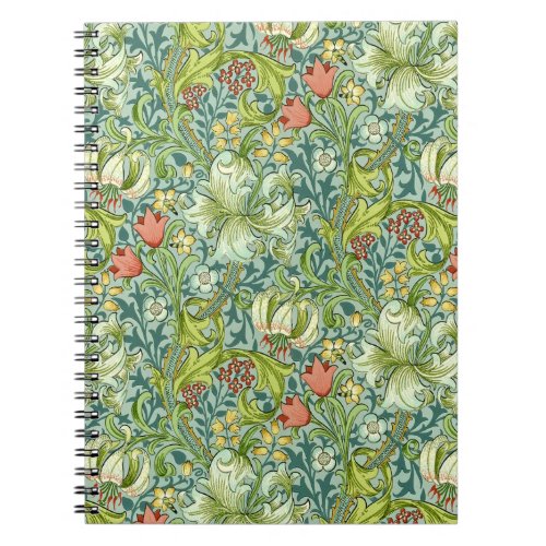 William Morris Golden Lily Vintage Floral Design Notebook