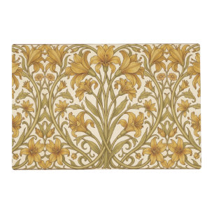 William Morris Golden Lily Vintage Floral Design Placemat
