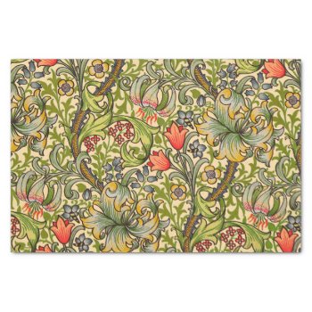 William Morris Golden Lily Vintage Floral Design Tissue Paper by j_krasner at Zazzle