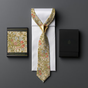 William Morris Golden Lily Vintage Pattern Neck Tie