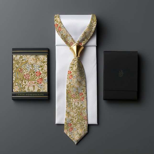 William Morris Golden Lily Vintage Pattern Neck Tie (Creator Uploaded)