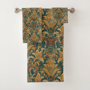 William Morris Golden Lily Vintage Pre-Raphaelite Bath Towel Set