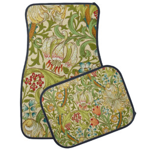 William Morris Golden Lily Vintage Pre-Raphaelite Car Mat