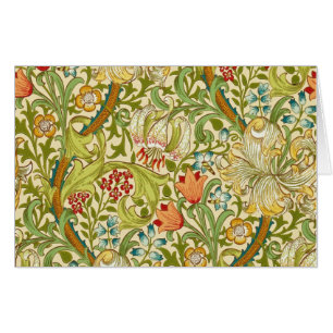 William Morris Golden Lily Vintage Pre-Raphaelite Card