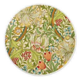 William Morris Golden Lily Vintage Pre-Raphaelite Ceramic Knob
