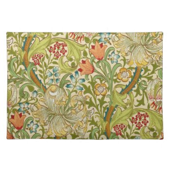 William Morris Golden Lily Vintage Pre-raphaelite Cloth Placemat by artfoxx at Zazzle