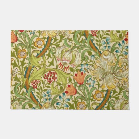 William Morris Golden Lily Vintage Pre-raphaelite Doormat