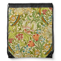 William Morris Golden Lily Vintage Pre-Raphaelite Drawstring Bag William Morris Golden Lily Vintage Pre-Raphaelite Drawstring Bag