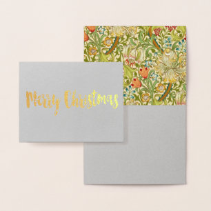 William Morris Golden Lily Vintage Pre-Raphaelite Foil Card