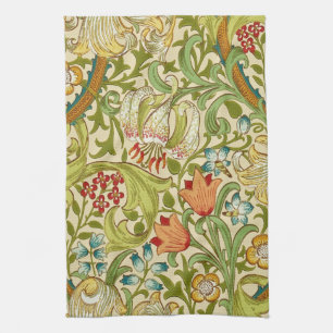 William Morris Golden Lily Vintage Pre-Raphaelite Kitchen Towel