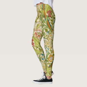 William Morris Golden Lily Vintage Pre-Raphaelite Leggings