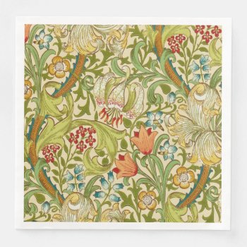 William Morris Golden Lily Vintage Pre-raphaelite Paper Dinner Napkins by artfoxx at Zazzle