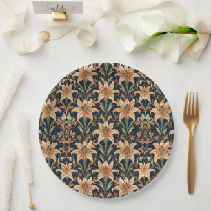 William Morris Golden Lily Vintage Pre-Raphaelite Paper Plates