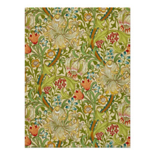 William Morris Golden Lily Vintage Pre-Raphaelite Poster
