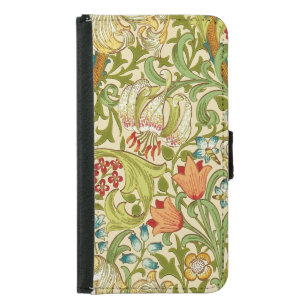 William Morris Golden Lily Vintage Pre-Raphaelite Wallet Phone Case For Samsung Galaxy S5