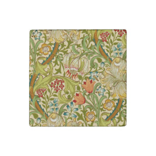 William Morris Golden Lily Vintage Pre-Raphaelite Stone Magnet